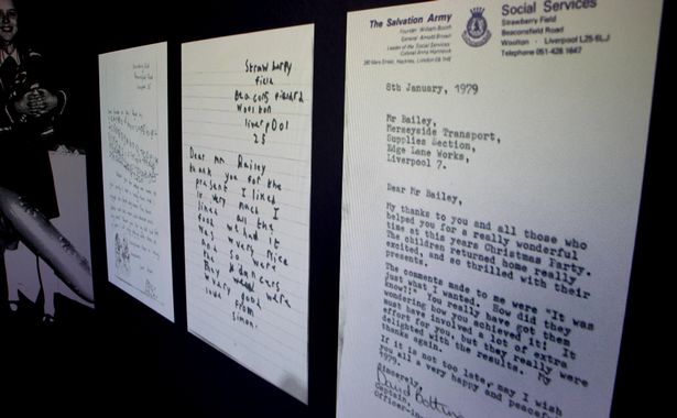 Some of the letters featuring in the exhibition