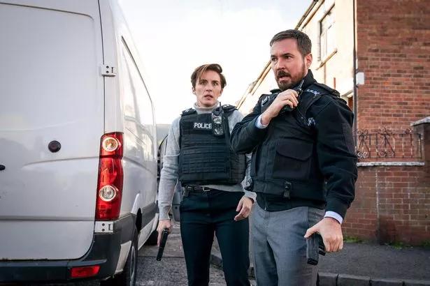  Vicky McClure as DI Kate Fleming and Martin Compston as DI Steve Arnott in Line of Duty