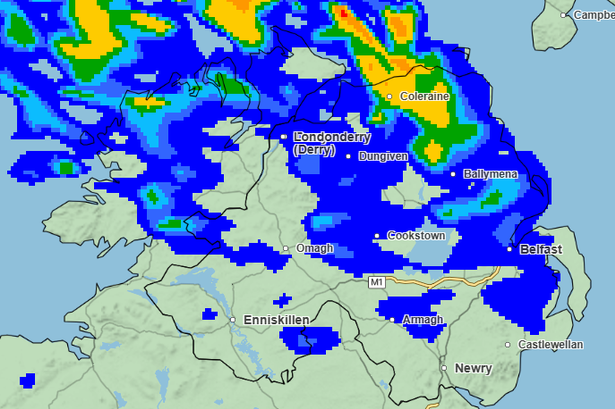 Met Office rain weather map for Saturday morning