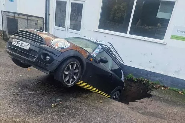 Malcolm's Mini fell into mineshaft behind Berrymans Bakery in Redruth