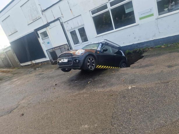 Malcolm McKenzie's Mini fell into mineshaft that opened behind Berrymans Bakery in Redruth
