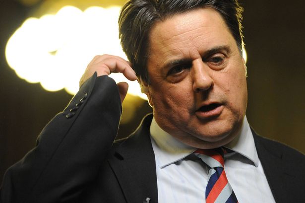 Nick Griffin scratching his ear