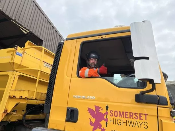 One of Somerset Council's gritter drivers
