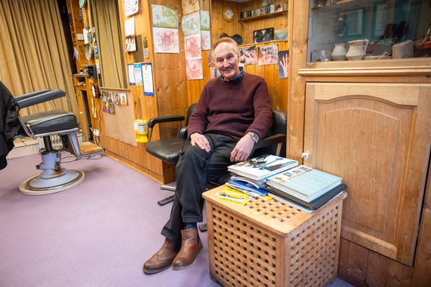 Paul Robinson, owner of Paul's Barbers on Lark Lane in Liverpool
