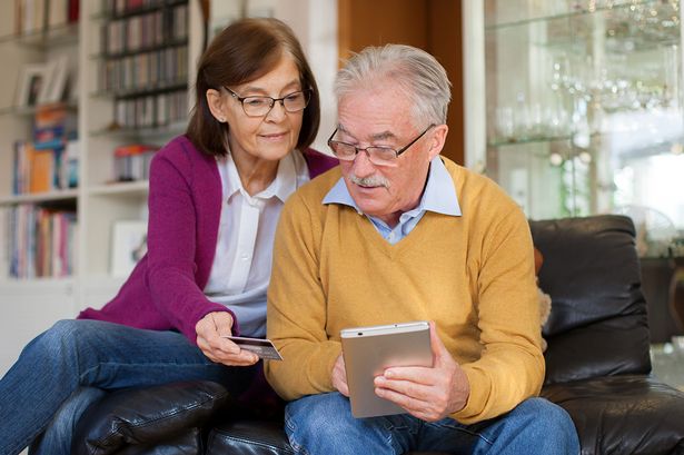 A couple check their finances