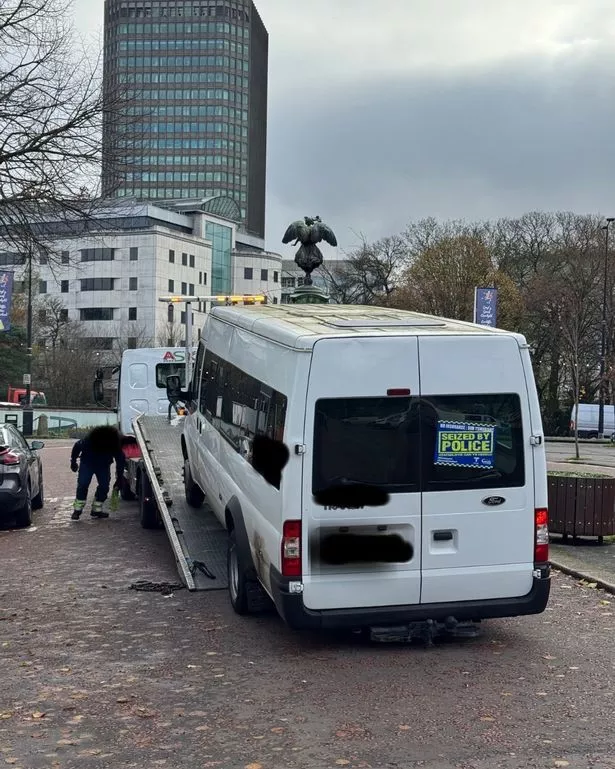 Police operation in King Edward VII Ave, Cathays Park, during which 130 taxis and 20 minibuses were stopped 