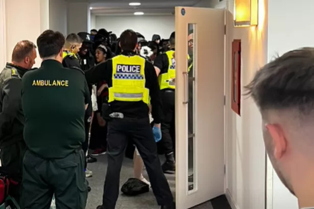 There was a huge emergency services presence at the party