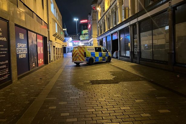 A police van was parked up on the street tonight