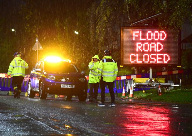 Queens Drive closed due to flooding at Mossley Hill on Tuesday November 18