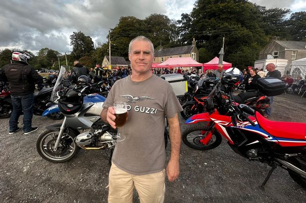 Fun-loving Mark is pictured here at a bike festival