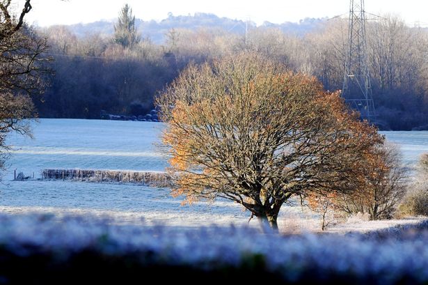 A frosty morning on the fields near St Fagans, Cardiff
