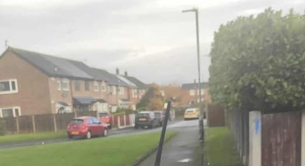 Police remained on the estate the following morning