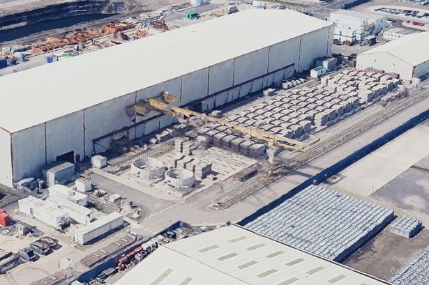 The concrete plant at the port