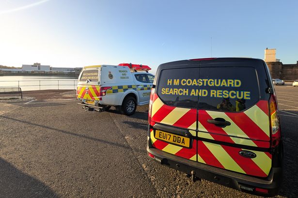 The coastguard team searched the beach earlier today
