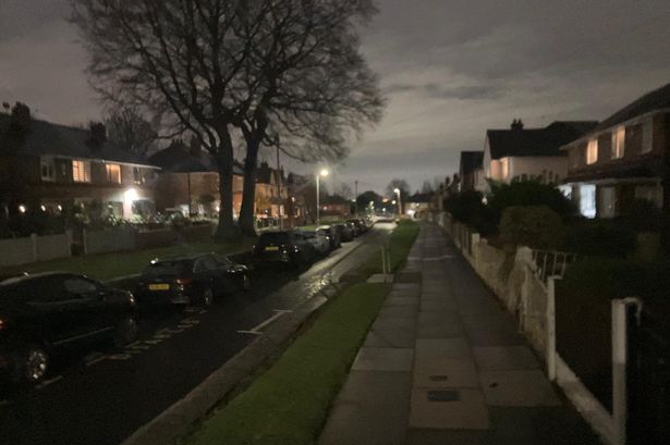 Street lighting on Three Butt Lane in West Derby
