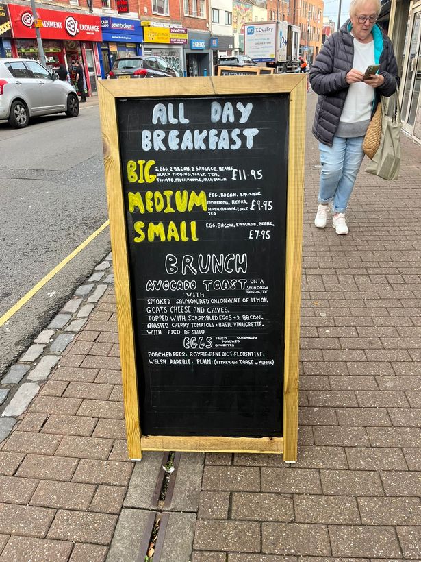 The breakfast menu at the East Street Deli on East Street in Bedminster