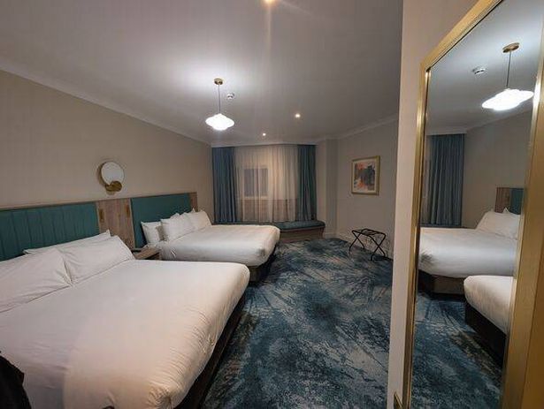 The beds at the Crowne Plaza