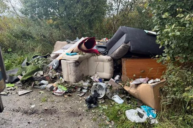 Flytipping at The Halo in Haslingden