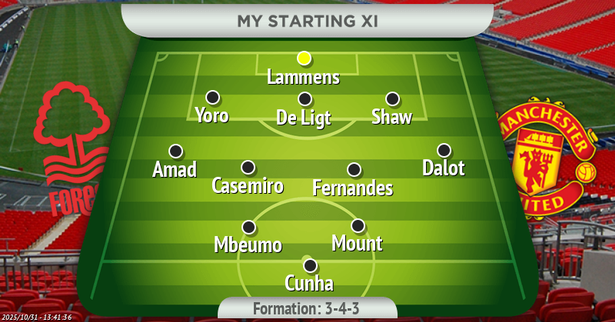 Jack Flintham's pick for the Manchester United starting XI vs Nottingham Forest