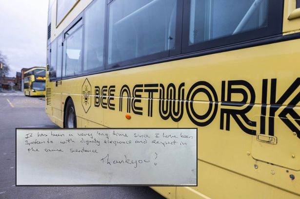 A passenger, who does not wish to be identified, shared the note passed to them as they got off