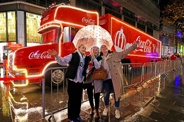 The Coca Cola Truck during its visit to Liverpool
