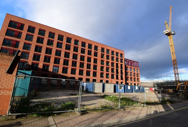 A new building in the Leeds Street area but parts remain untouched by regeneration
