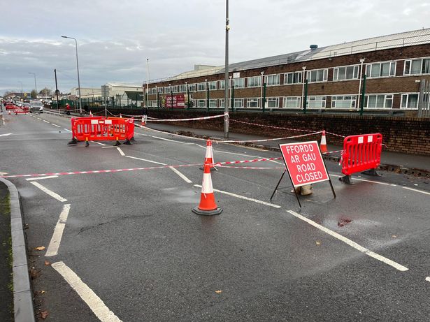 Emergency services have closed a section of the road to all traffic