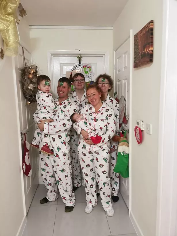 Denvah with her parents and her three older brothers 