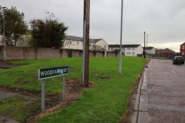 A police presence remained on Woodfarm Hey for several days after the stabbing