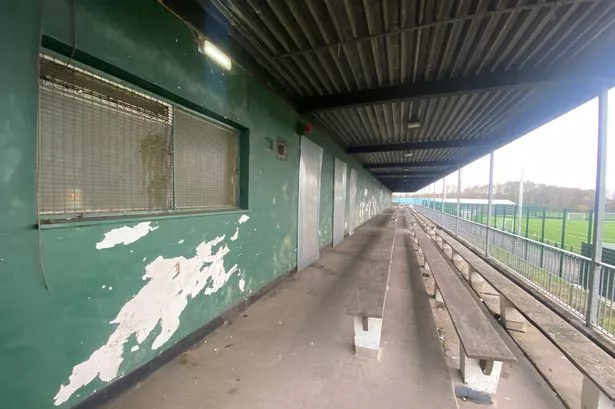 The old viewing platform at the back of Woodchurch Leisure Centre. 