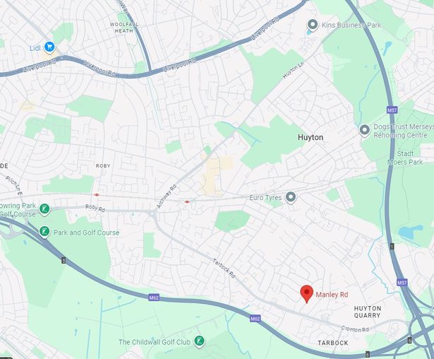 Map of Section 60 boundaries in Huyton