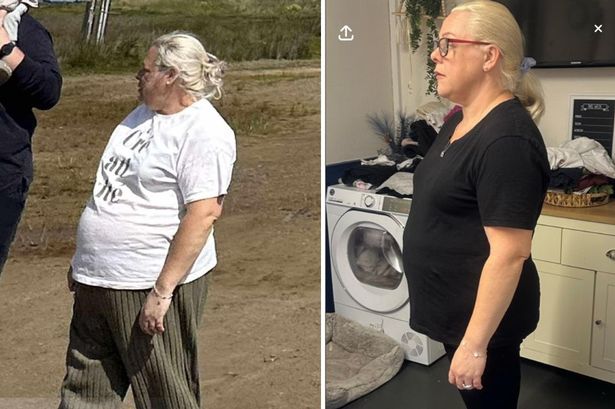 Sarah before and after using the Simple app.