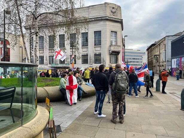 UKIP demonstrators in Sheffield city centre
