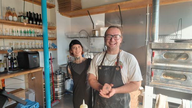 Dol and Rapha - the team at Gigi's Pizza Shop