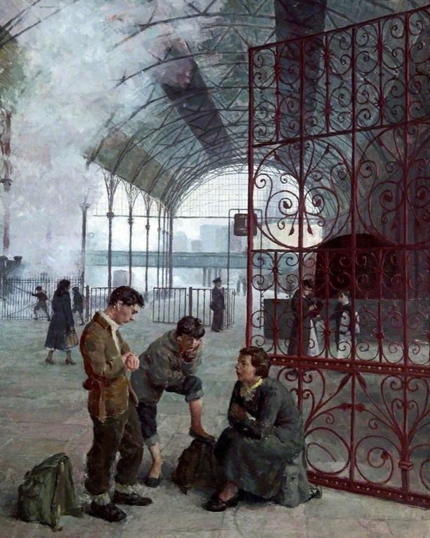 Woodside Station by Geoff Yeomans, at the Williamson gallery in Birkenhead