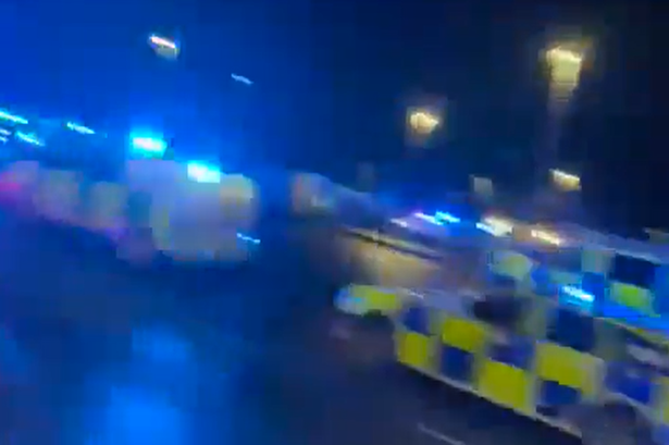 The incident took place in Huntingdon, Cambridgeshire, on Saturday evening - pic of police car