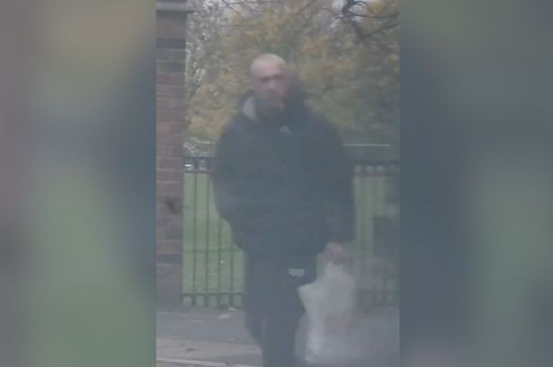 Lee Campbell caught on surveillance leaving Philips Park in Manchester