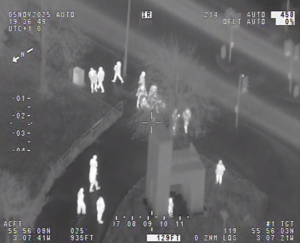 Officers were keeping a close eye on a group gathered on Hay Drive in the Niddrie area. 