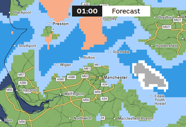 Met Office weather maps at 1am on Wednesday, November 19