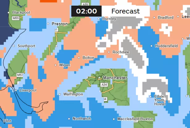 Met Office weather maps at 2am on Wednesday, November 19