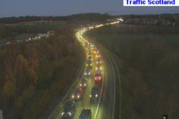 Delays are expected on the M8 this morning. 