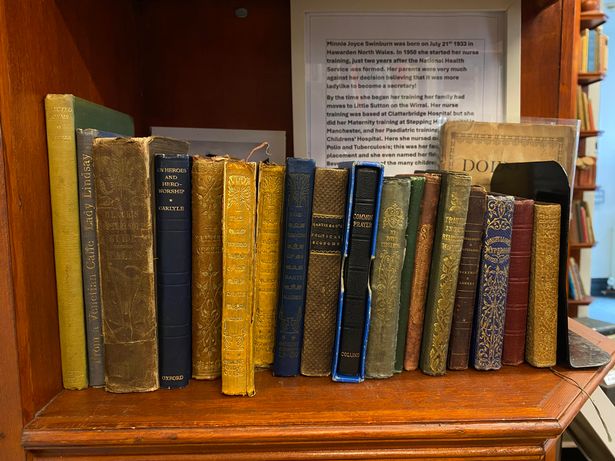 Books on a shelf in the store 