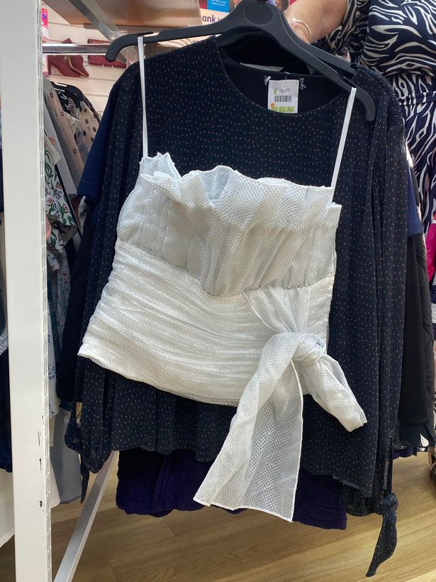 Sparkly strapless top in Age UK 