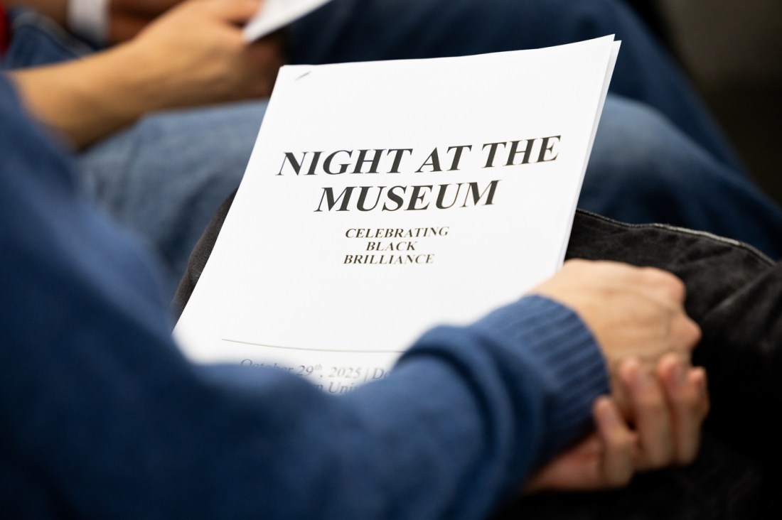 A program note which reads: "Night at the Museum: Celebrating Black Brilliance."