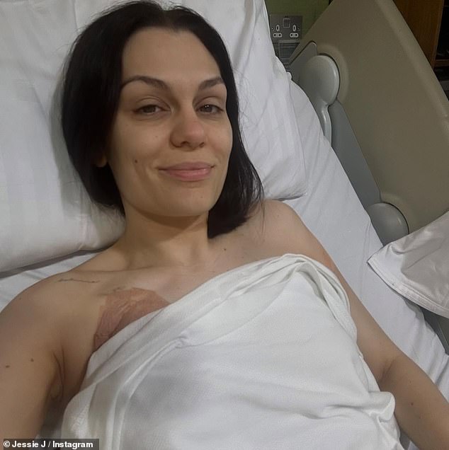 The hitmaker underwent a mastectomy in June (pictured) as part of her treatment for breast cancer, which was caught early , but later informed fans she would need a further operation