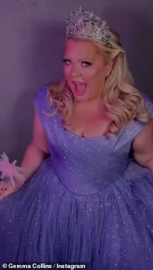 She said: 'We're doing a look today for Halloween'