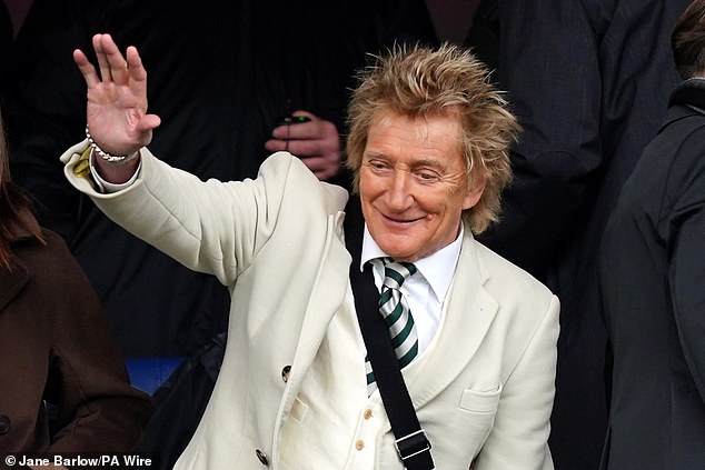 The Sailing hitmaker looked typically dapper in a cream suit as he beamed and waved to onlookers