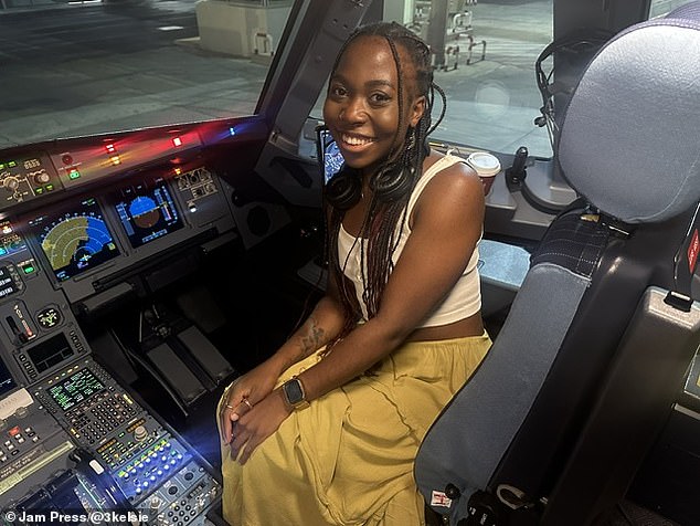 The 25-year-old visited the beach, enjoyed paella for one and even ended up in the cockpit chatting to the pilot after a delayed flight