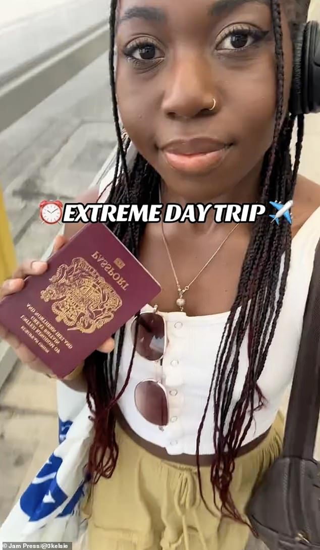 Kelsie Stonya, from Southend-On-Sea, recently took on the ultimate 'extreme day trip' ¿ battling a storm while trying for a quick getaway