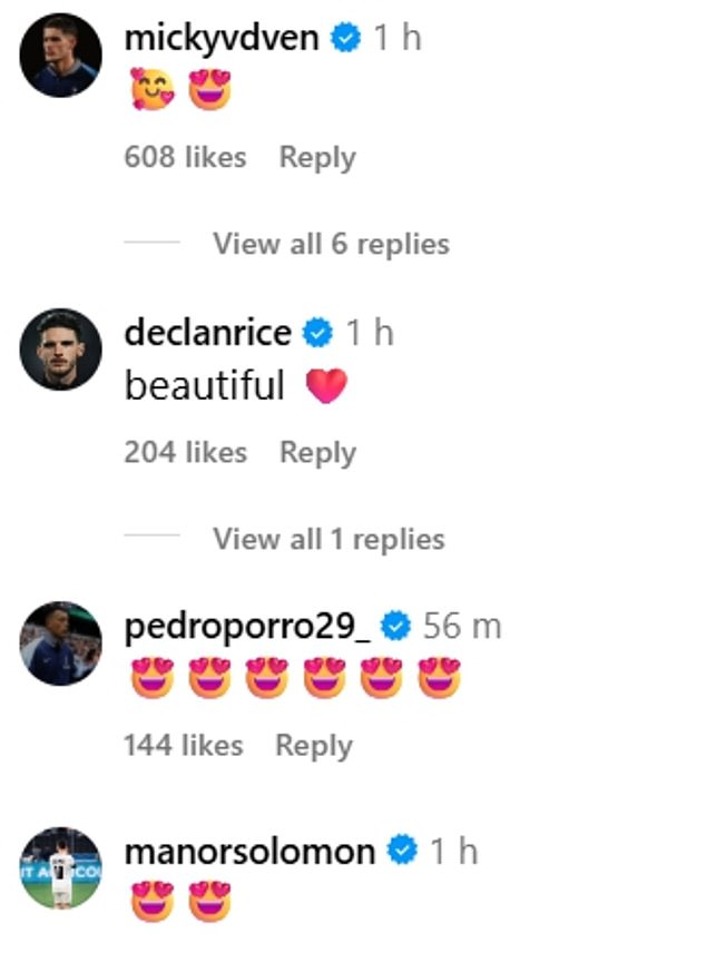 Fans quickly rushed to the comments including James' football pals Declan Rice, Jordan Henderson and Dean Henderson to congratulate the couple